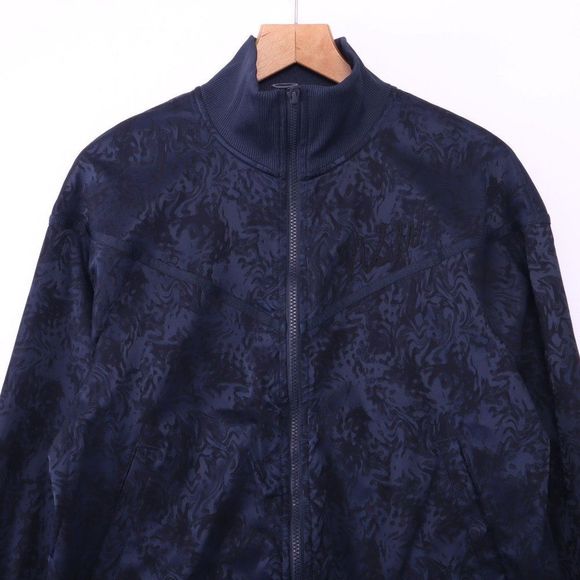 NIKE Full Zip Jacquard Navy Jacket - Picture 2 of 7